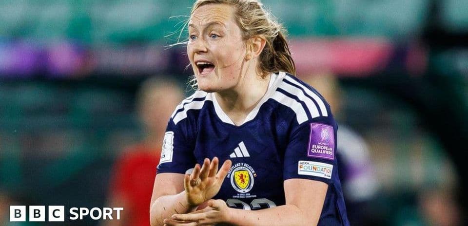 Scottish player gesturing during European qualifier match