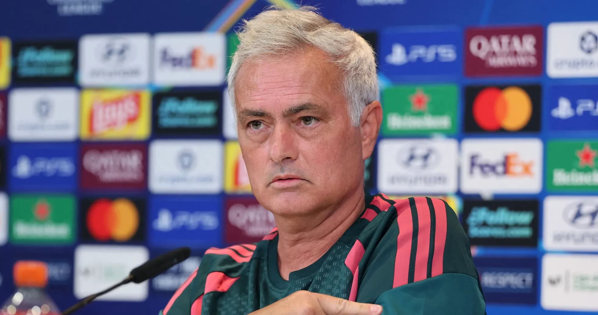 Manager speaking at UEFA Champions League press conference