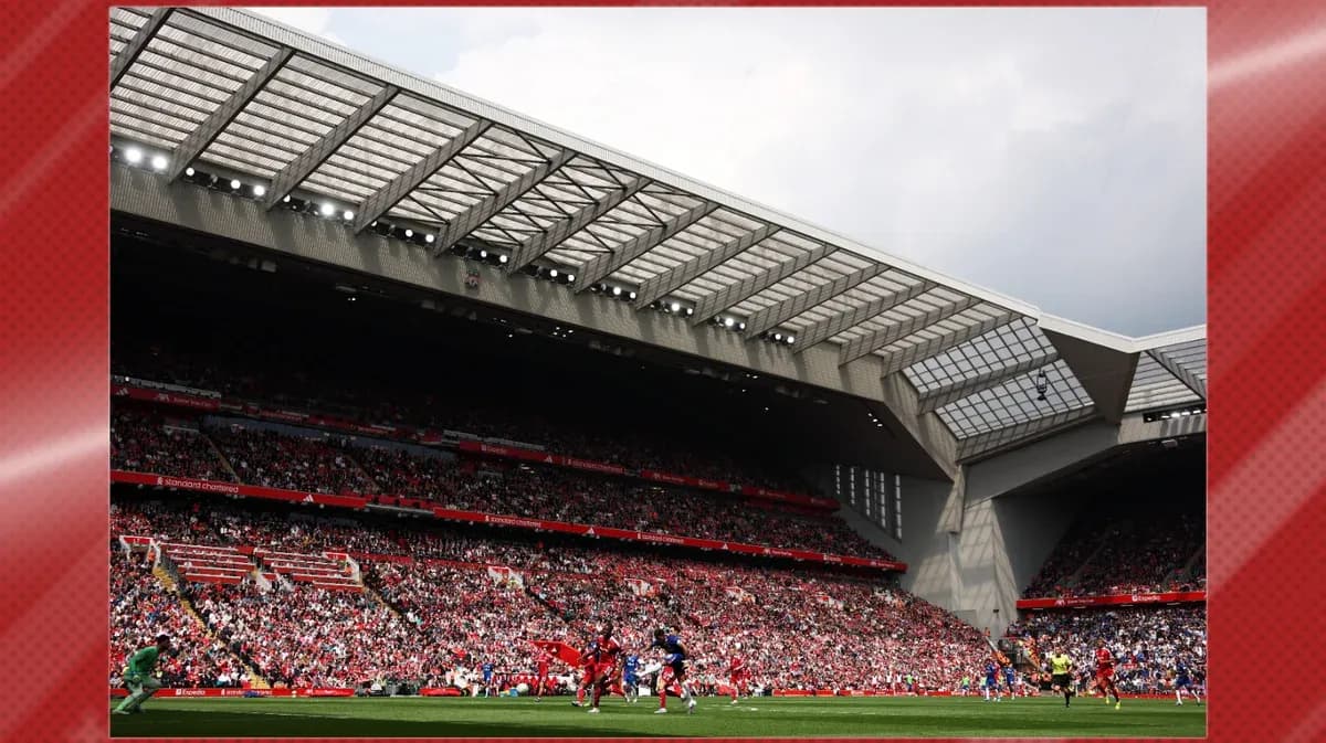 Crowd at stadium during football match action