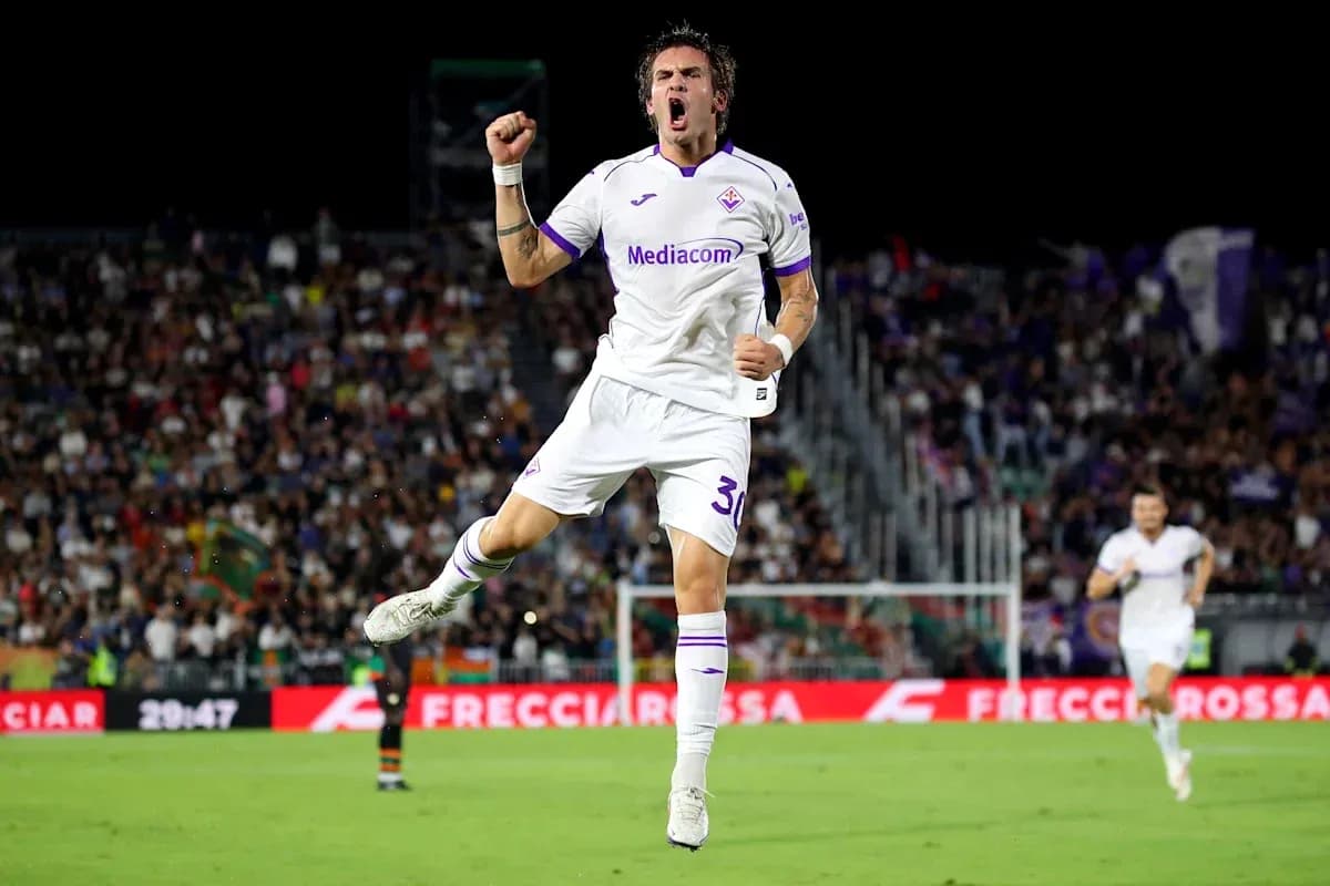 Player celebrating after scoring a goal during match