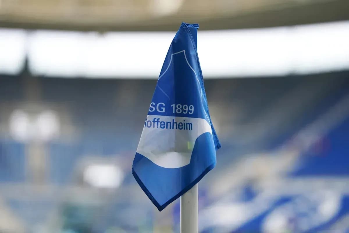 Corner flag of TSG 1899 Hoffenheim at stadium