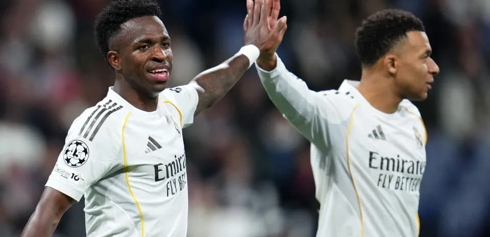 Vinícius Júnior and teammate celebrating a goal