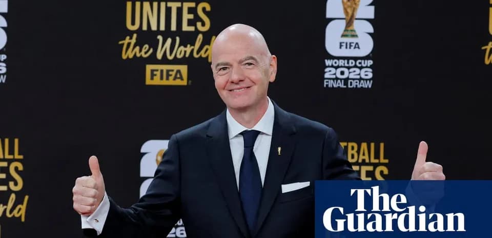 Gianni Infantino giving thumbs up at FIFA event