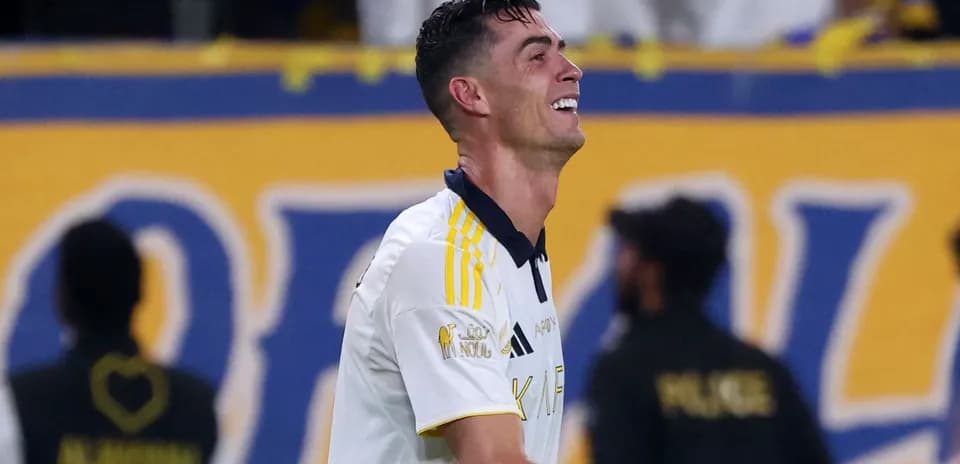 Player celebrating joyfully on the field