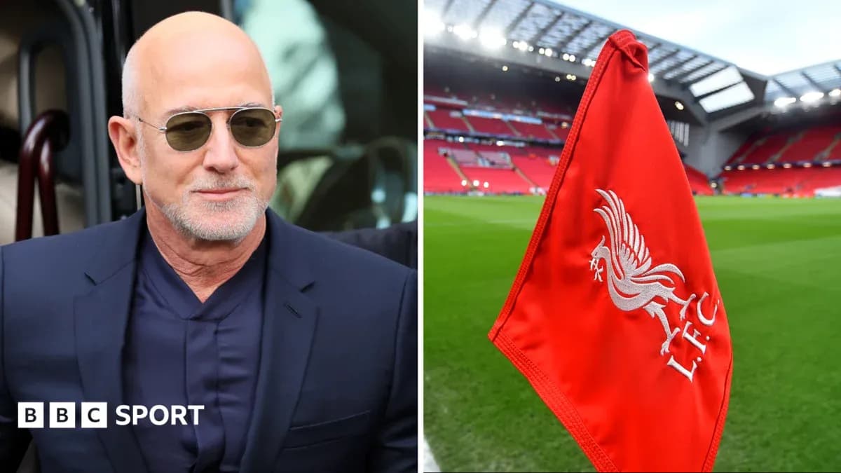Liverpool FC corner flag in Anfield stadium