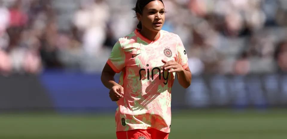 Player running on the field during match