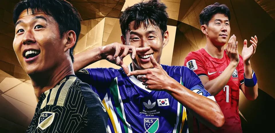 Three football players from South Korea in action
