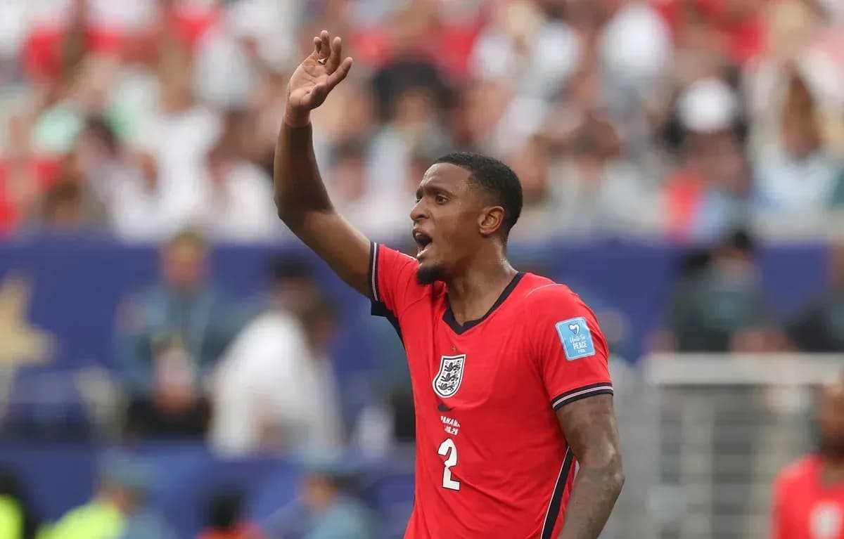 Player gesturing during a football match