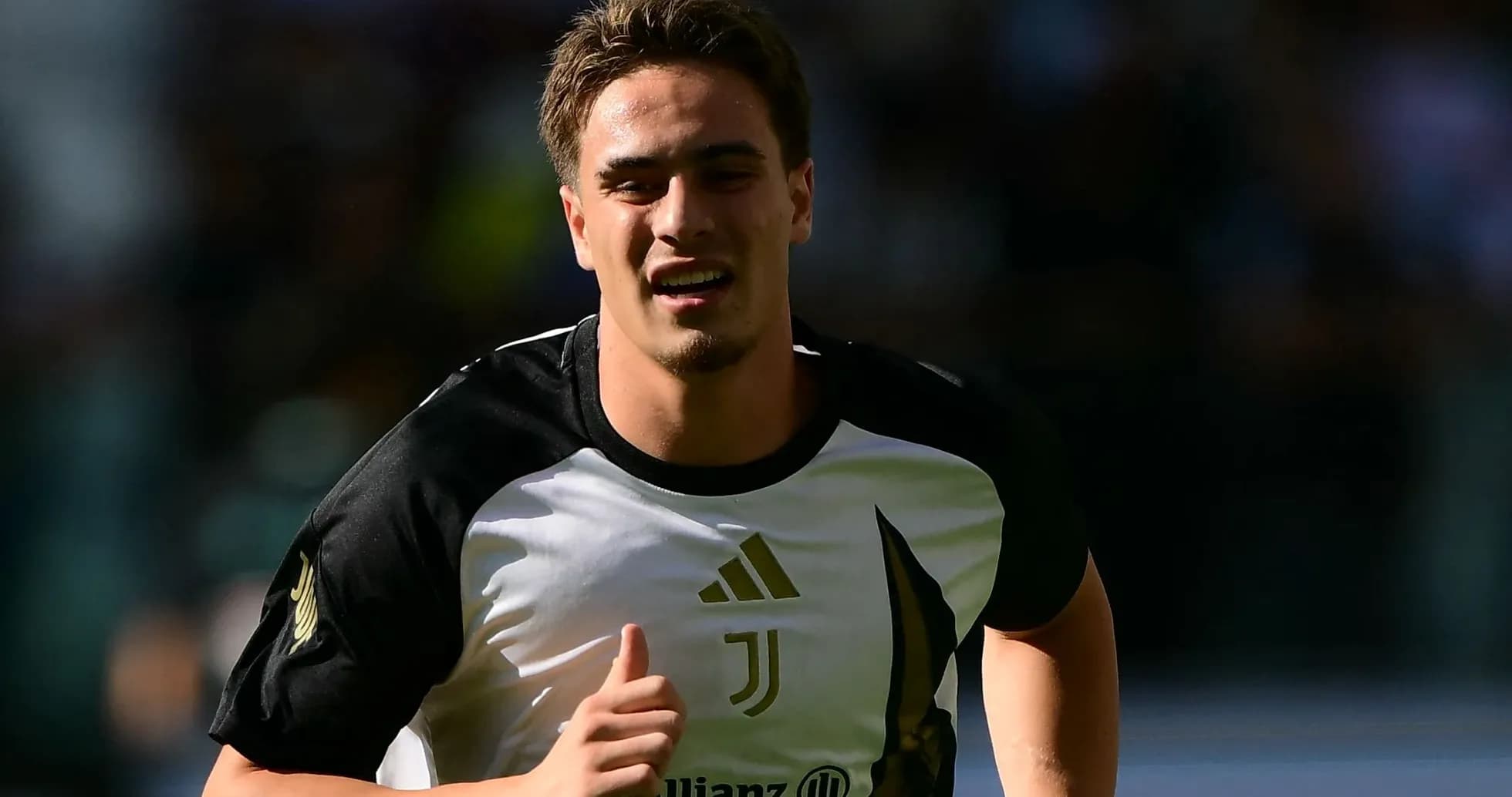 Player running during Juventus training session