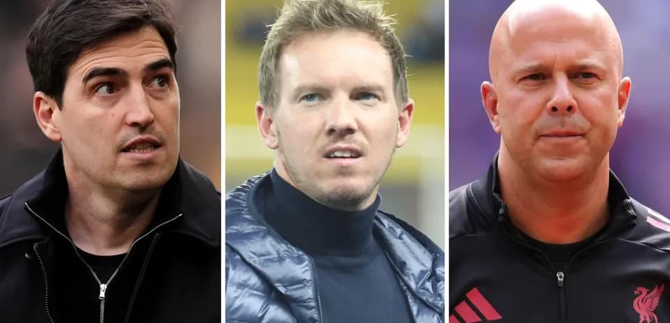 Three football managers in casual attire