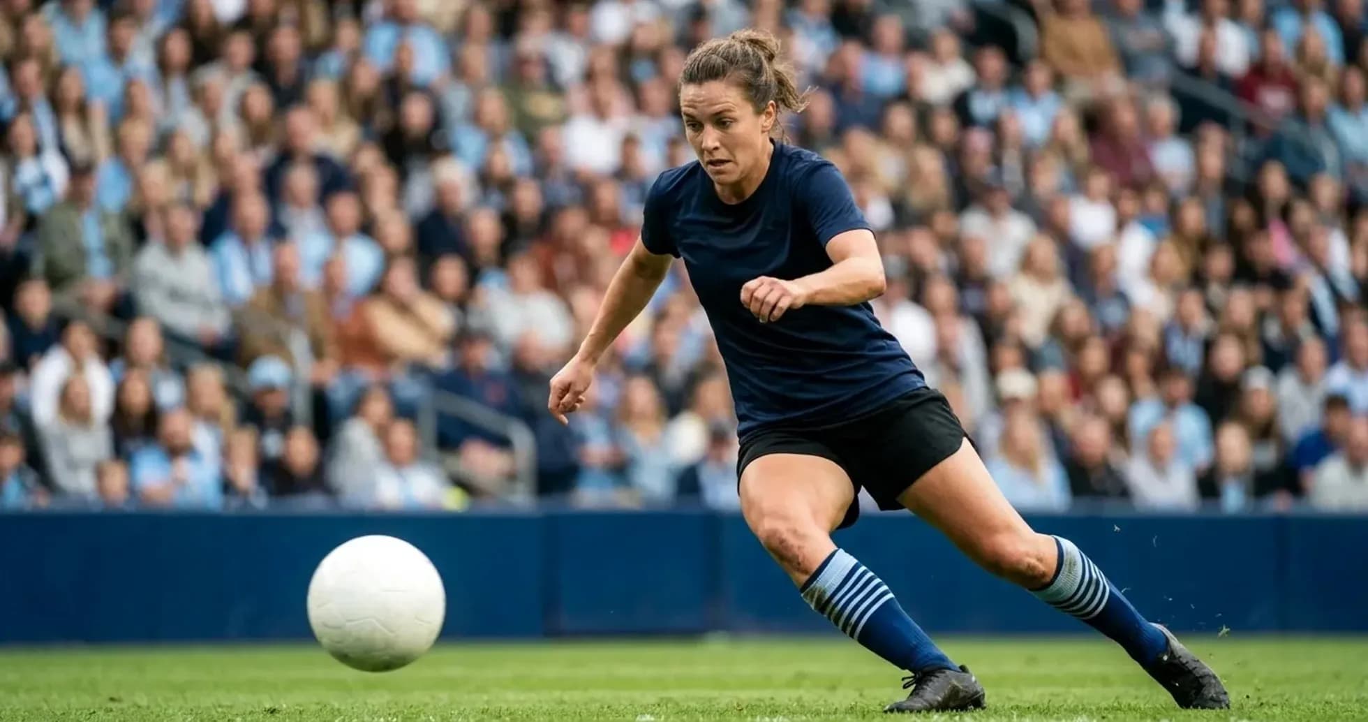 Player dribbling the ball during NWSL match