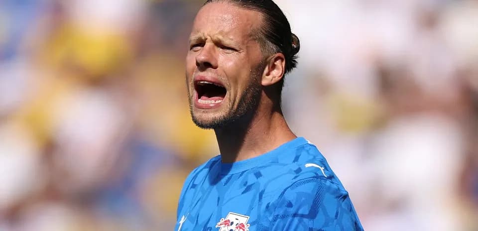 Goalkeeper shouting during a match