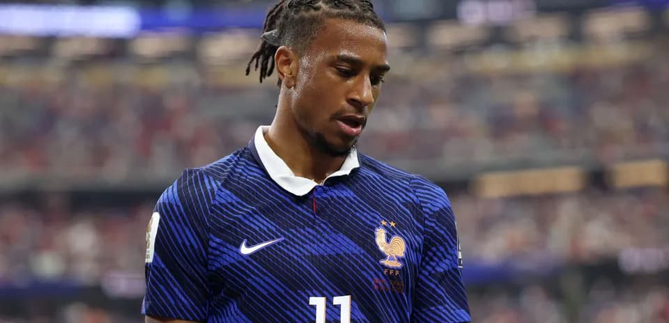 French player wearing jersey during match