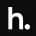 Logo of the platform with a lowercase 'h'