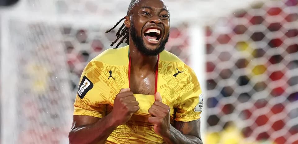 Player celebrating after scoring a goal during match