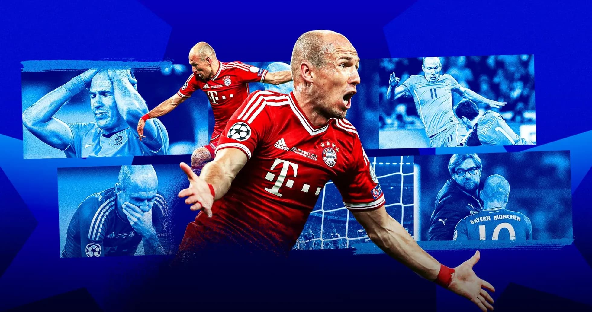 Arjen Robben celebrating goal with Bayern Munich highlights
