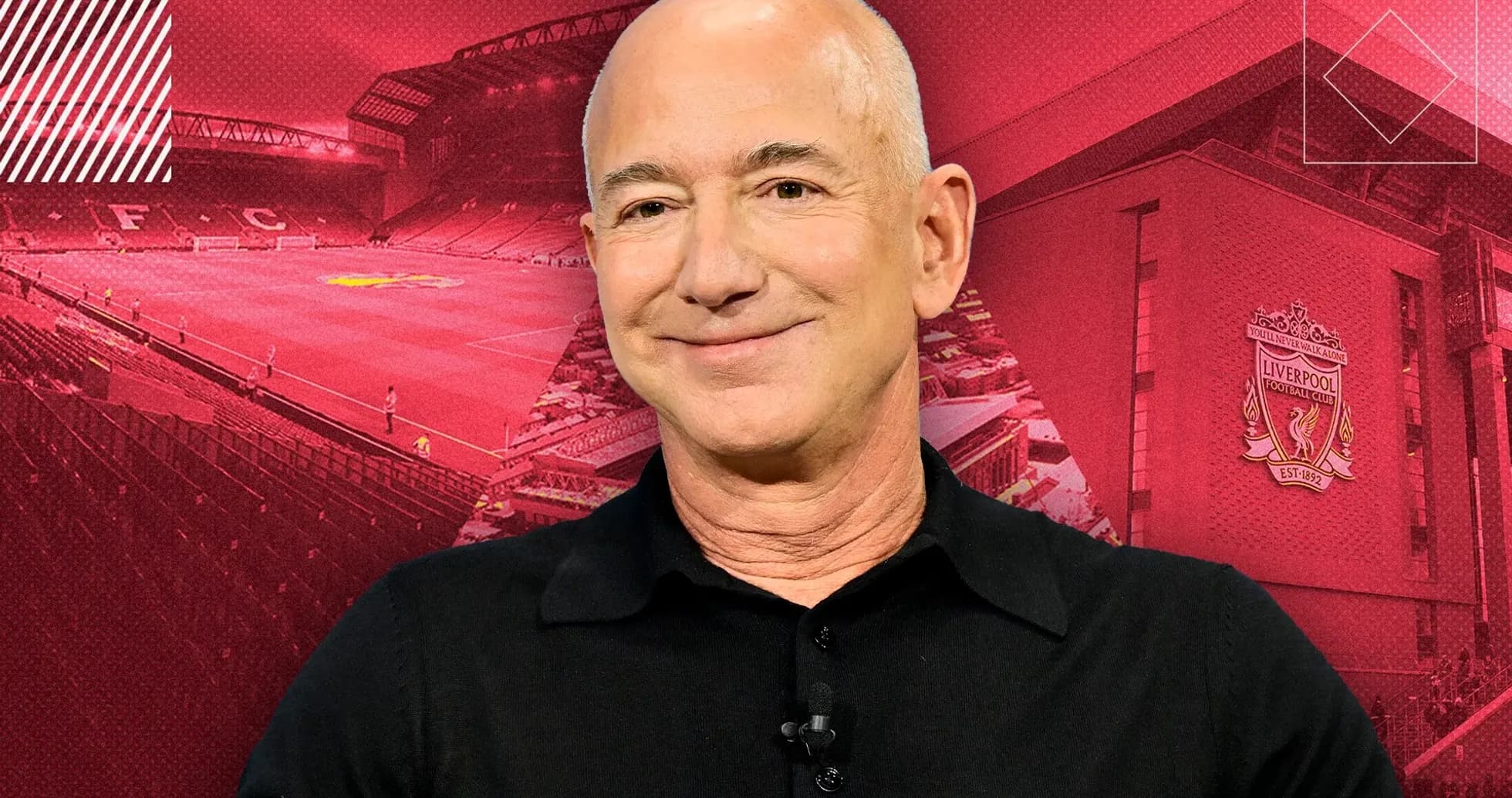 Person smiling with Liverpool FC stadium in background