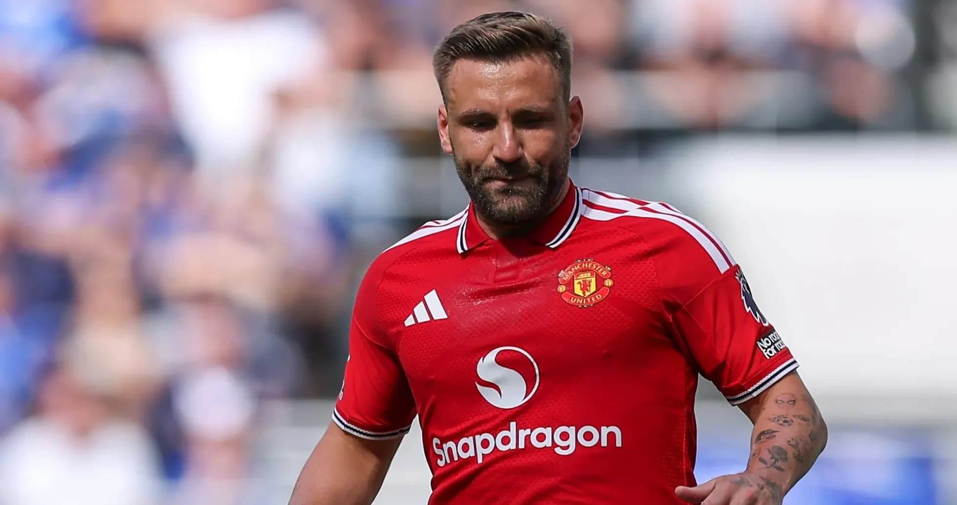 Player in Manchester United kit during match