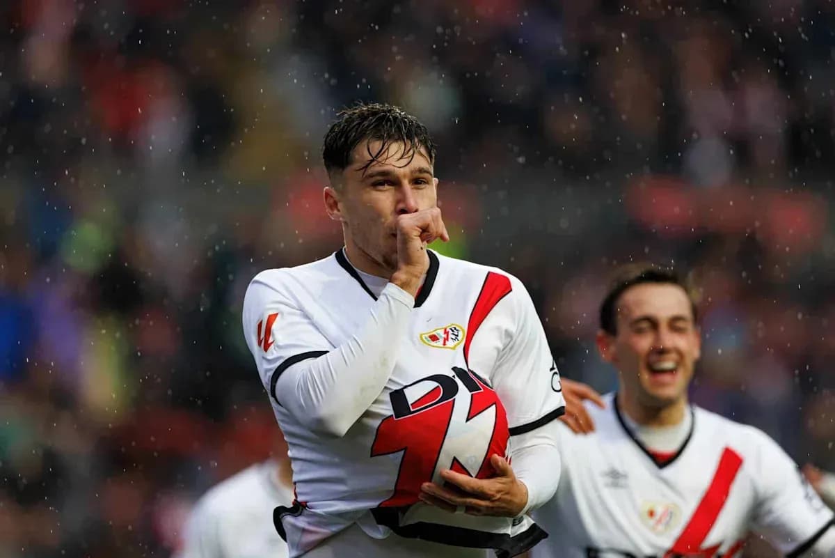 Player celebrating with a goal gesture during match