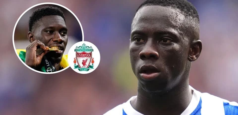 Player with Liverpool logo and medal in inset