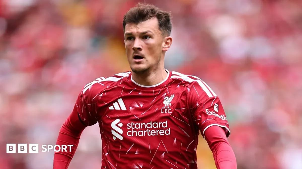 Liverpool player during match in red kit