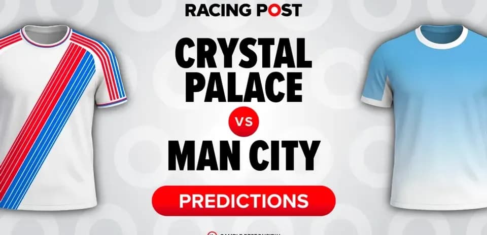 Crystal Palace vs Man City match prediction graphic