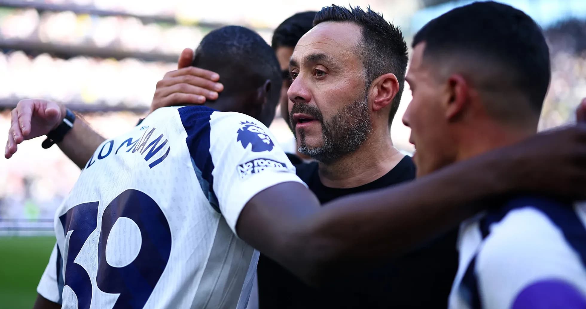 Tottenham players celebrating after a match