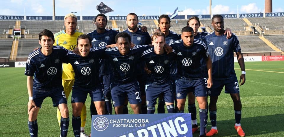 Chattanooga FC starting XI before the match