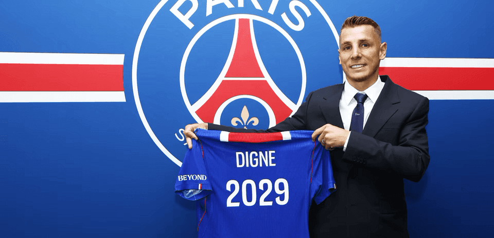 Lucas Digne Rejoins Paris Saint-Germain on a Three-Year Contract