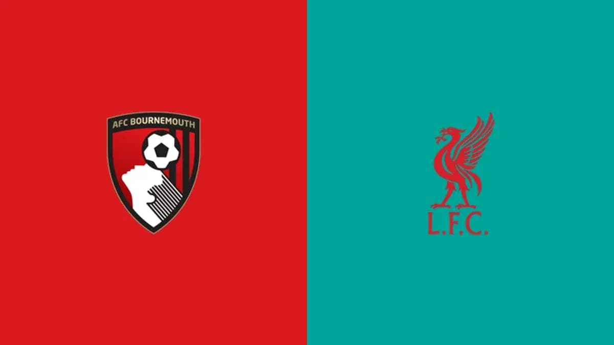 AFC Bournemouth and Liverpool logos on colored backgrounds AFC Bournemouth and Liverpool logos on colored backgrounds