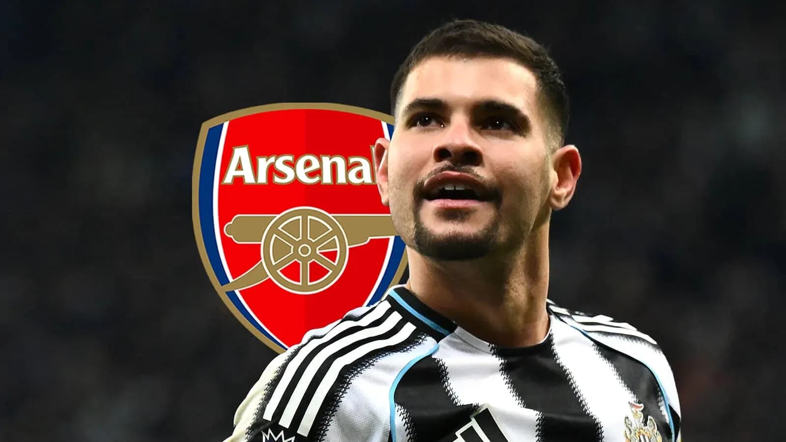 Player celebrating with Arsenal logo in background Player celebrating with Arsenal logo in background