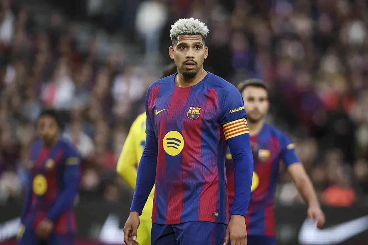 Barcelona player with captain's armband during match Barcelona player with captain's armband during match
