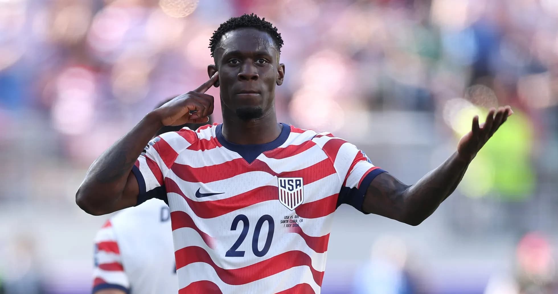 Player celebrating during USA vs Belgium match Player celebrating during USA vs Belgium match
