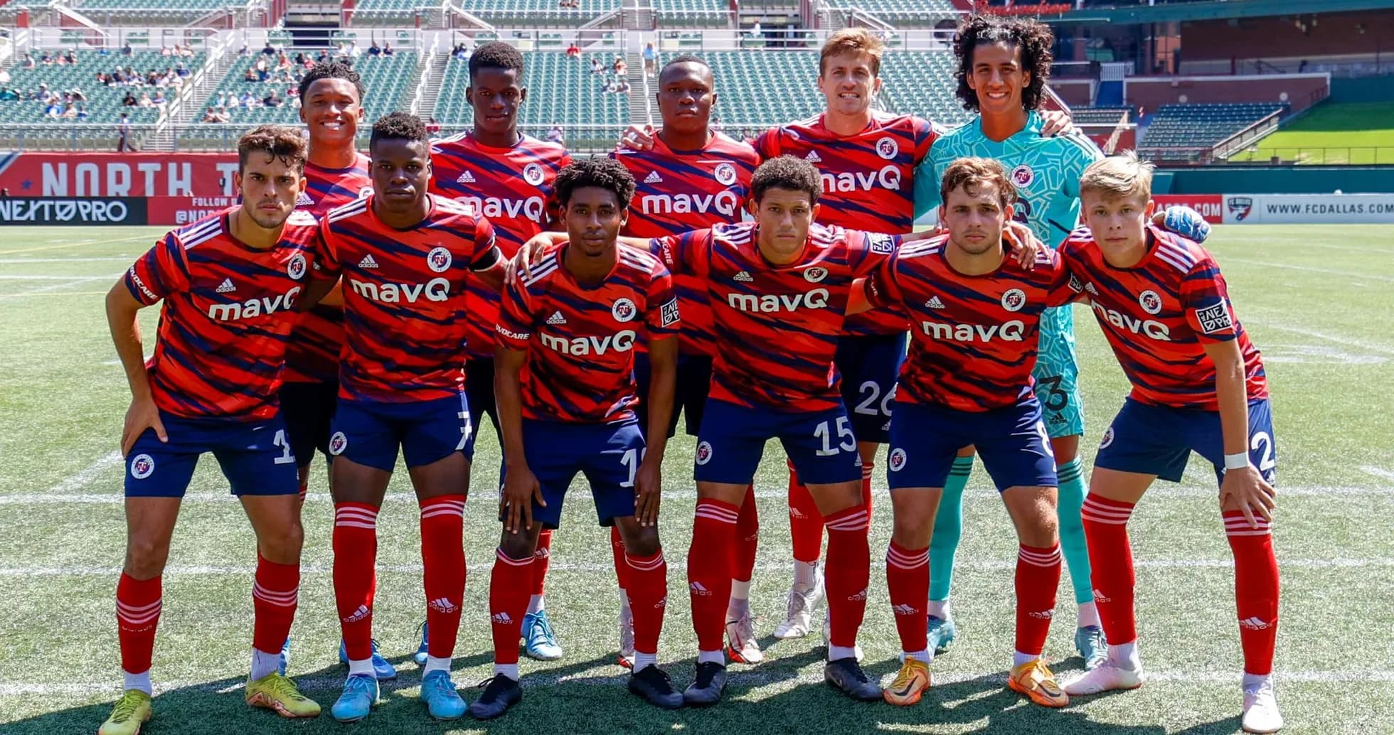 North Texas MLS Next Pro team posing for photo North Texas MLS Next Pro team posing for photo