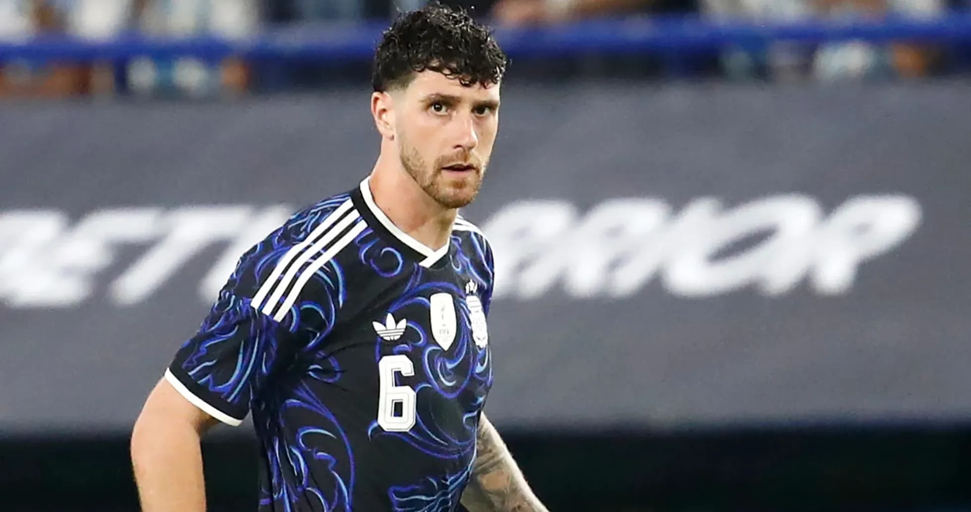 Player wearing Argentina jersey during a match Player wearing Argentina jersey during a match