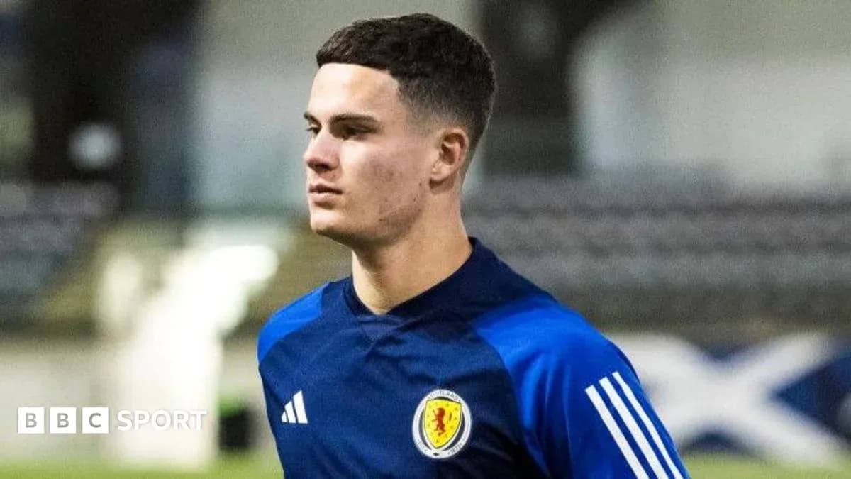 Player in Scotland training kit during practice session Player in Scotland training kit during practice session