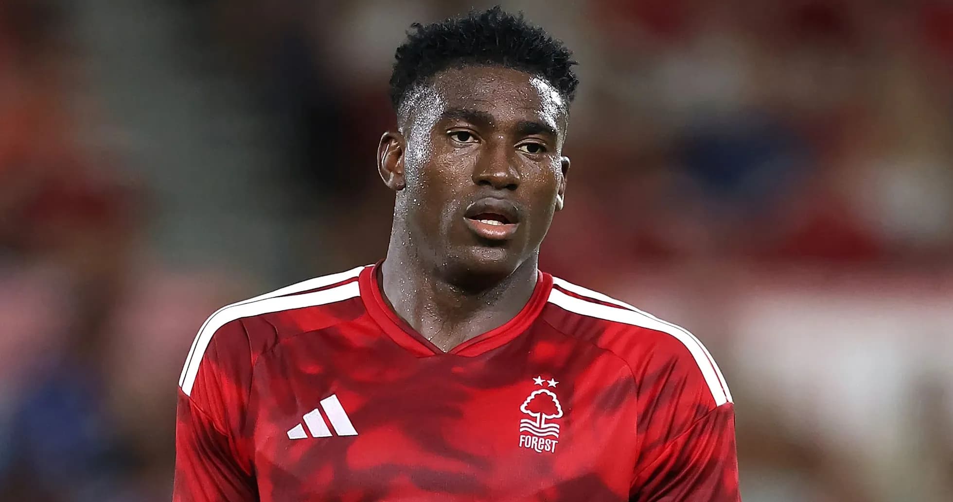 Player in Nottingham Forest kit during match Player in Nottingham Forest kit during match