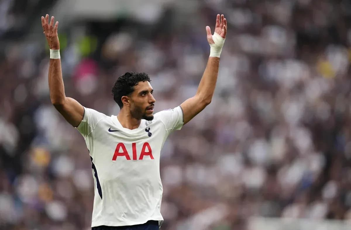 Player gesturing during match for Tottenham Hotspur Player gesturing during match for Tottenham Hotspur