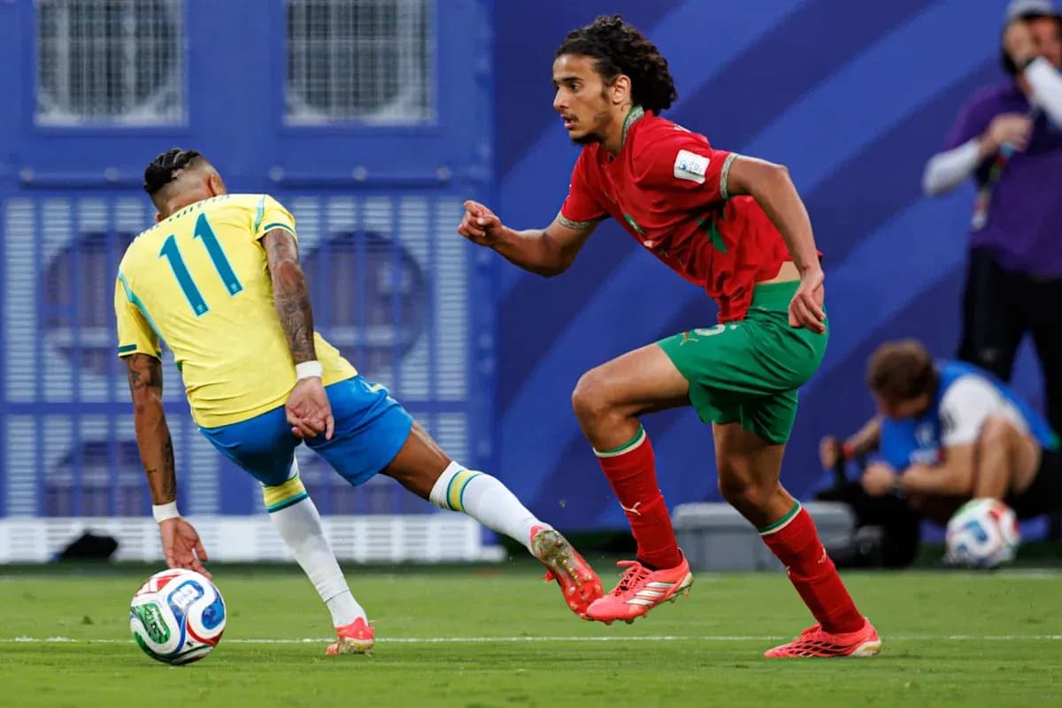 Player dribbling past opponent during match Player dribbling past opponent during match