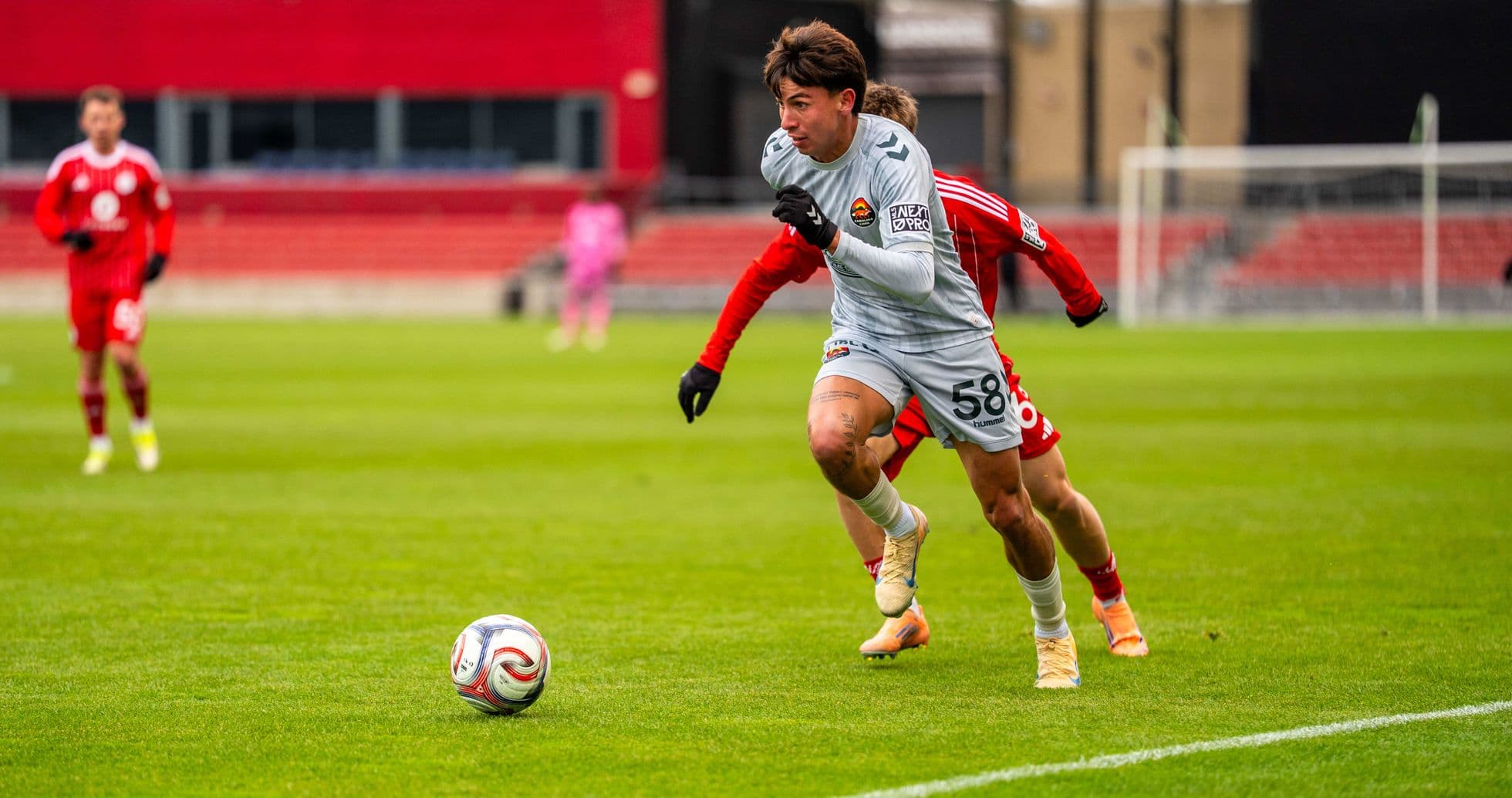 Player in action during Chicago Fire II match Player in action during Chicago Fire II match