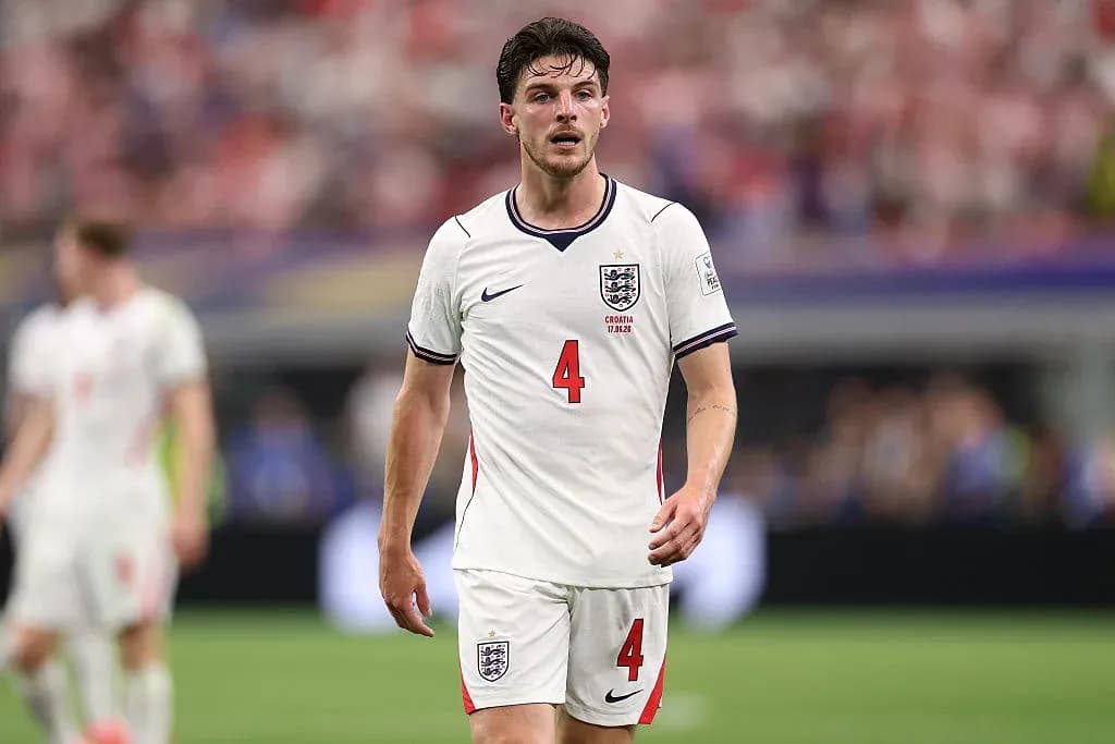 Player wearing England kit during match Player wearing England kit during match