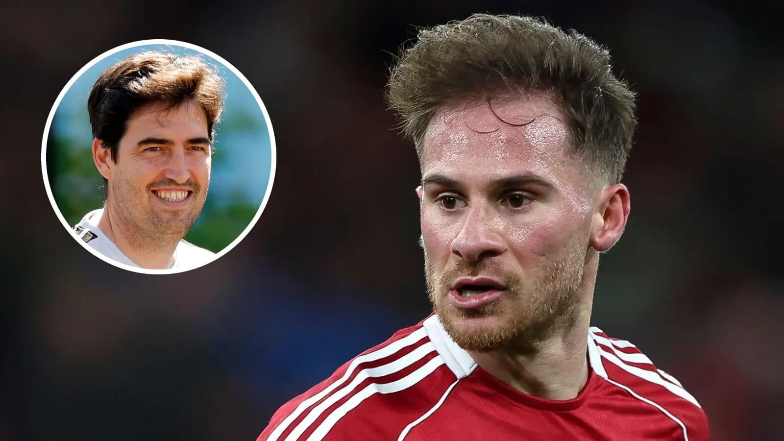 Football player in red jersey during match Football player in red jersey during match