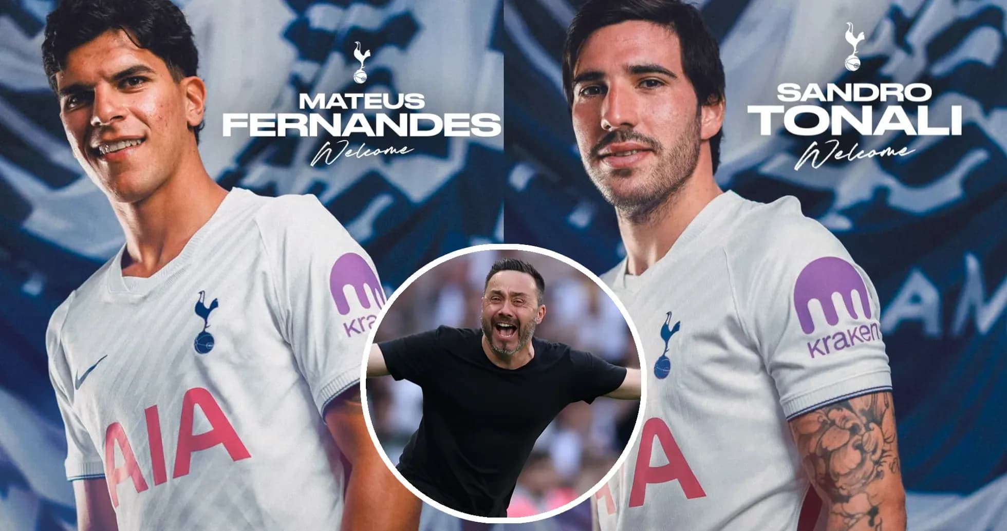 Mateus Fernandes and Sandro Tonali welcome to Tottenham Mateus Fernandes and Sandro Tonali welcome to Tottenham