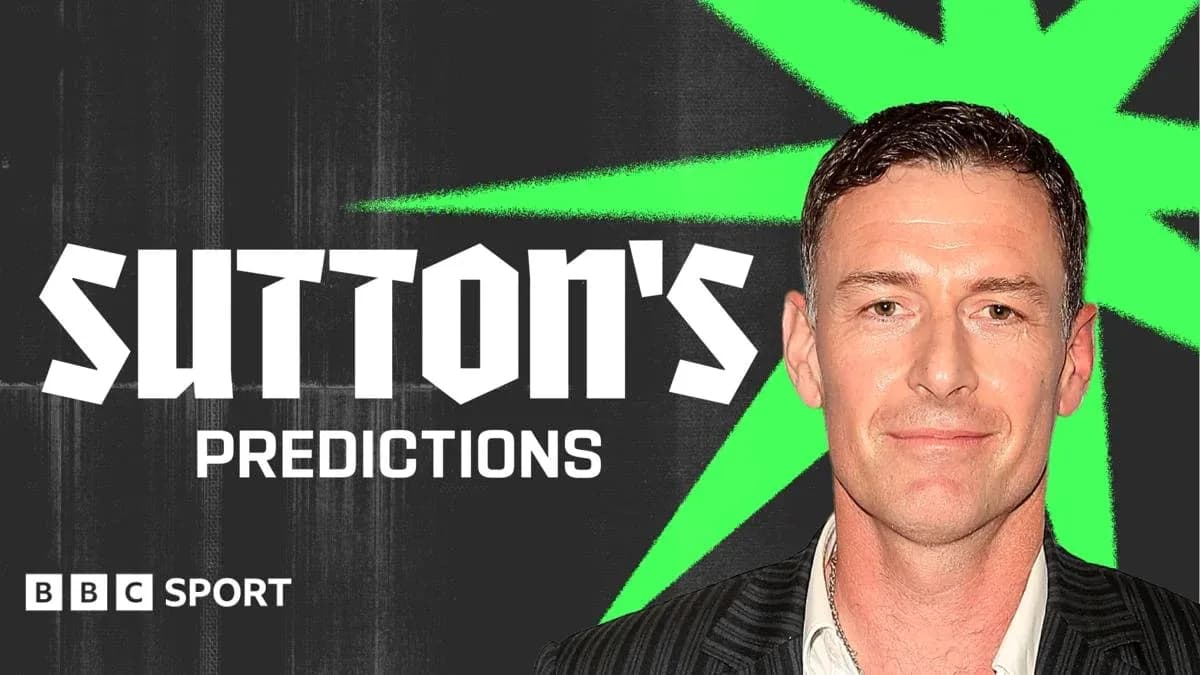 Sutton's Predictions graphic with presenter headshot Sutton's Predictions graphic with presenter headshot