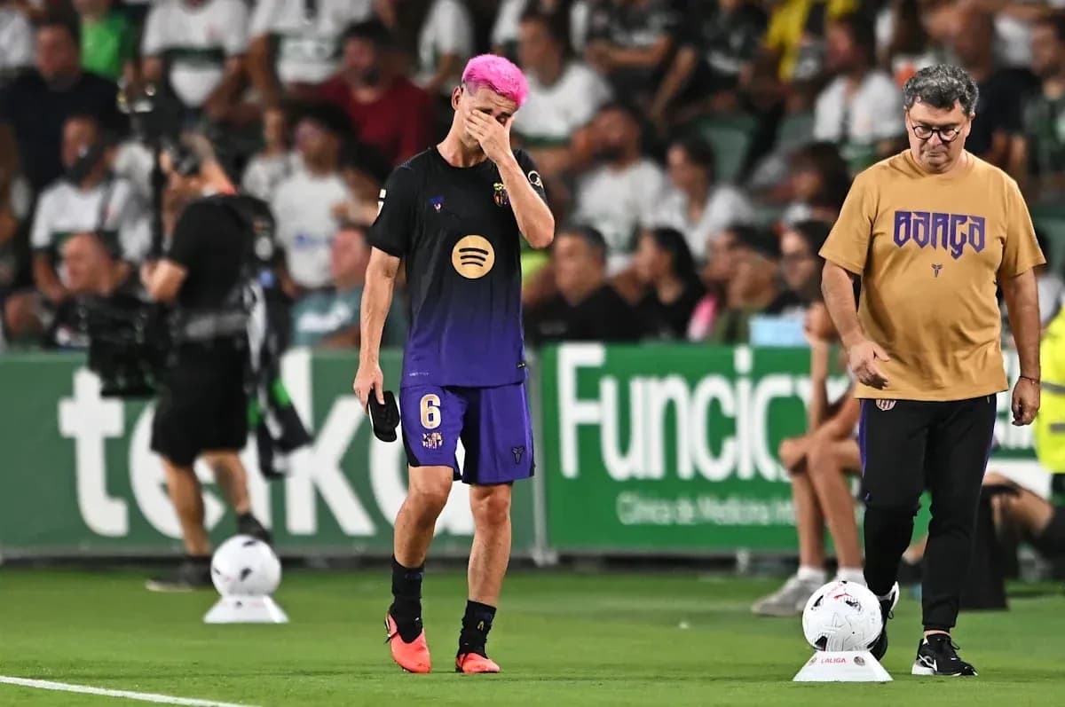 Player walking off field with head down during match Player walking off field with head down during match