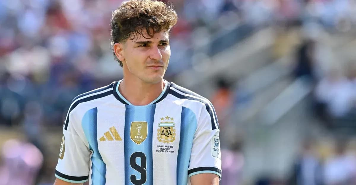Player in Argentina kit during a match Player in Argentina kit during a match