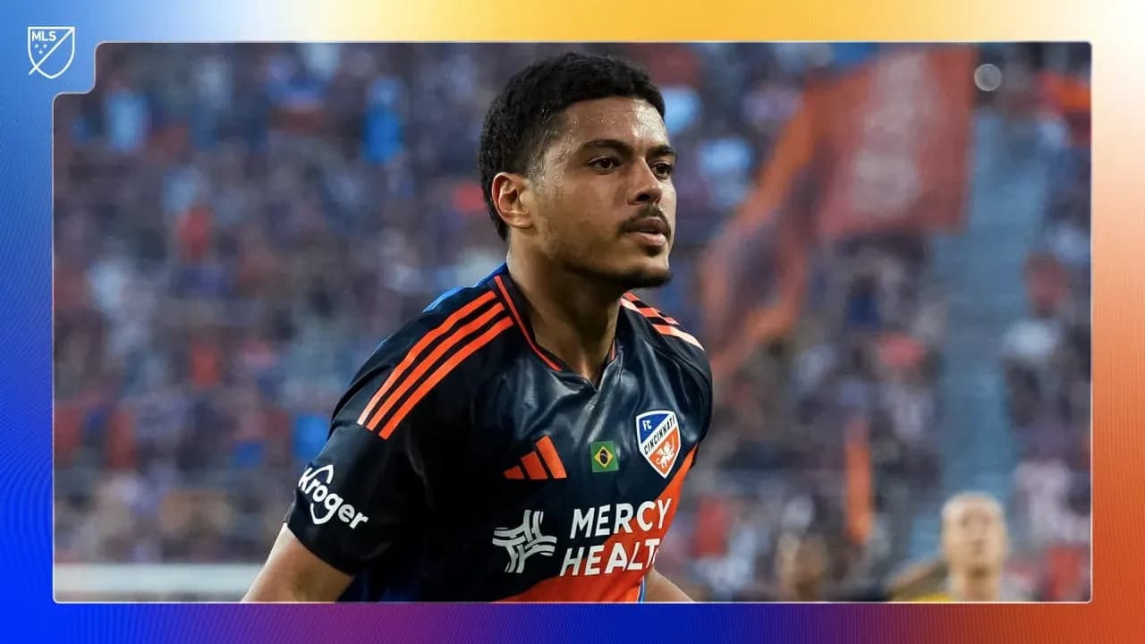 FC Cincinnati player celebrating during match FC Cincinnati player celebrating during match