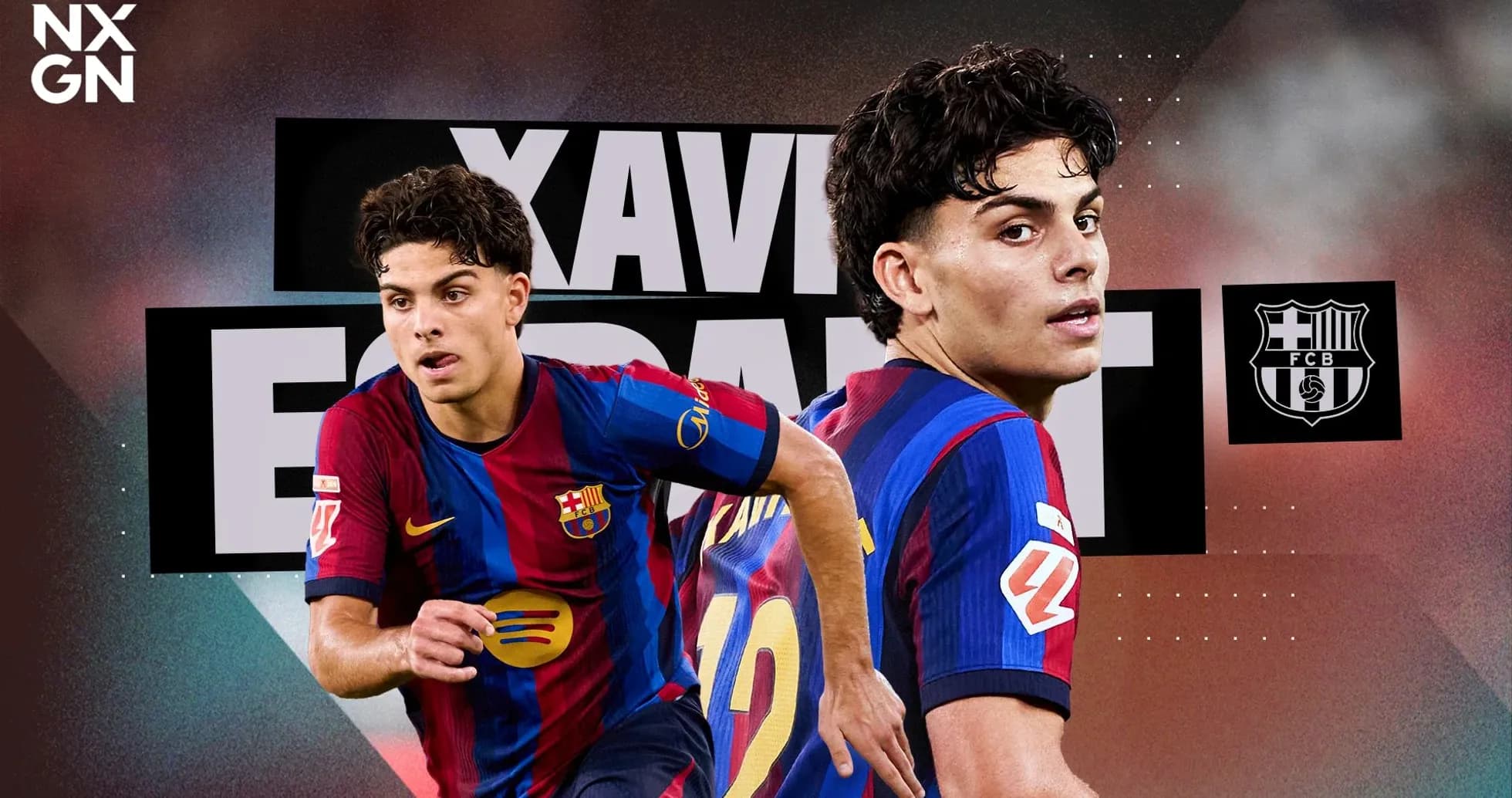 Xavi Simons in FC Barcelona jersey during action Xavi Simons in FC Barcelona jersey during action