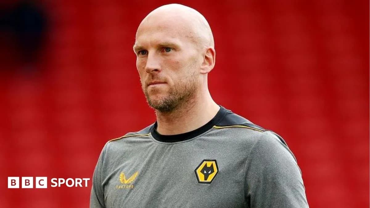 Player in Wolves training kit on pitch Player in Wolves training kit on pitch