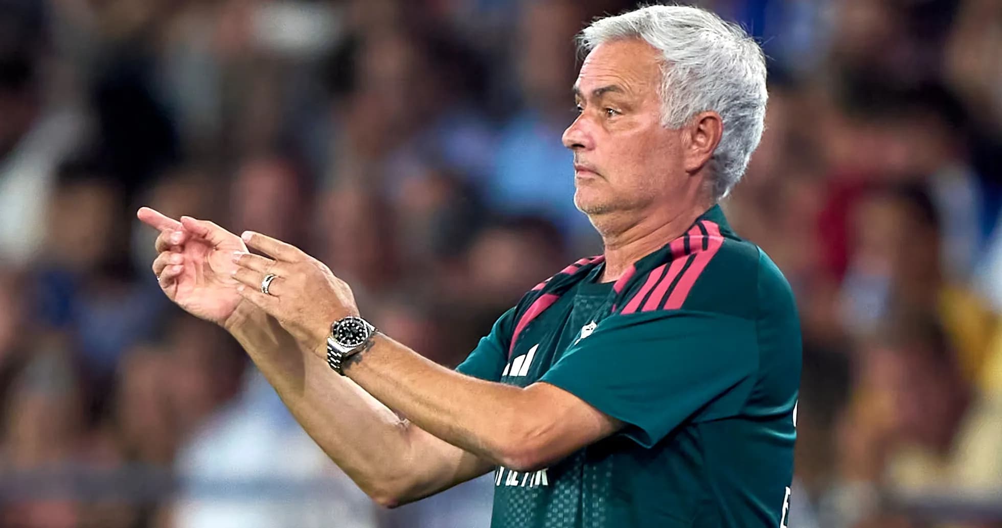 Coach gesturing during a football match Coach gesturing during a football match